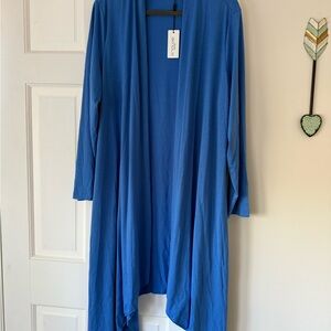 Blue Open Front Cardigan
